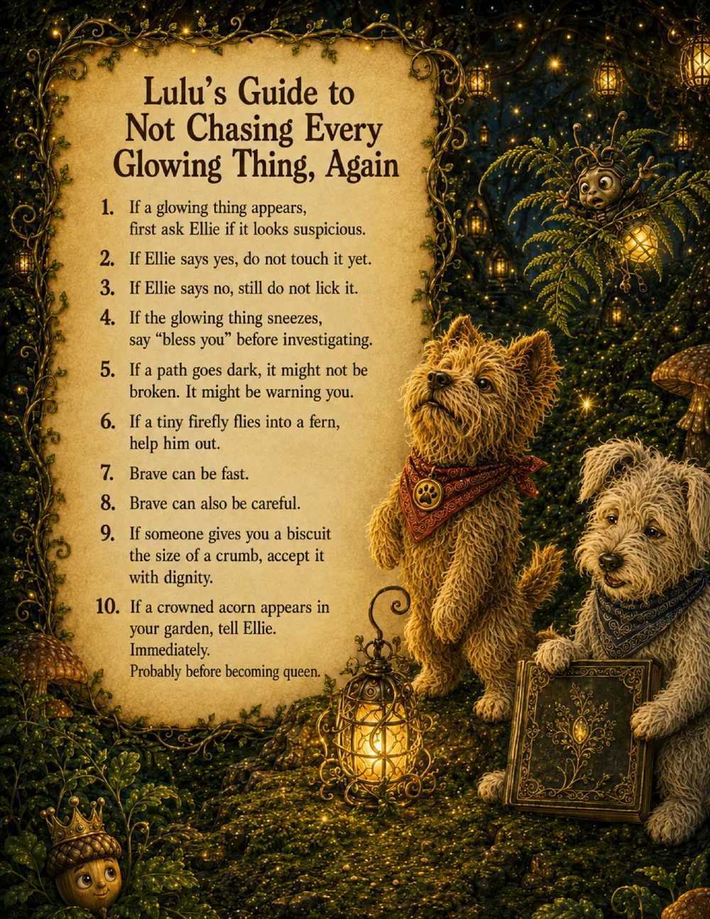 Lulu & Ellie and the Lanterns of Firefly Hollow interior feature art