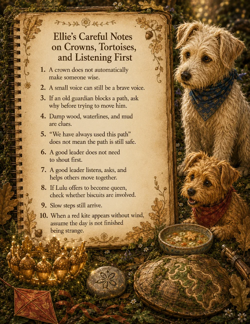 Lulu & Ellie and the Acorn Crown interior feature art
