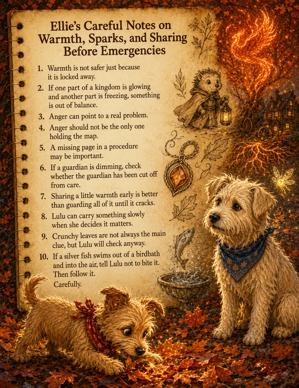 Lulu & Ellie and the Emberleaf Kingdom interior feature art